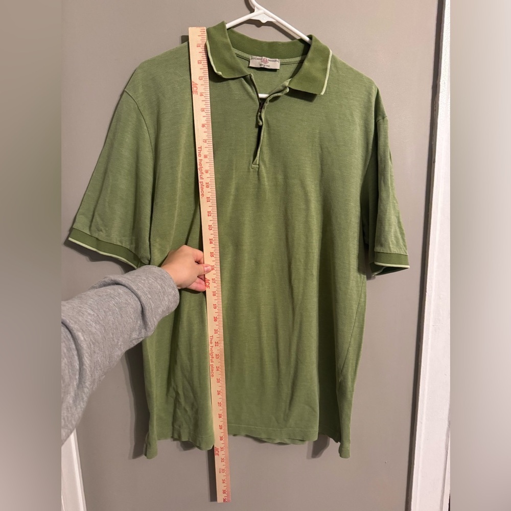 Luciano Barbera Men’s 100% Cotton, Italian Made, Green Polo Shirt - Picture 4 of 8